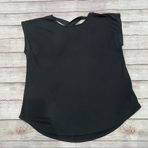 Black Top With Cross Accent Back